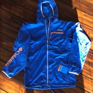 Men’s Small Columbia Blue Windbreaker NEW Omni